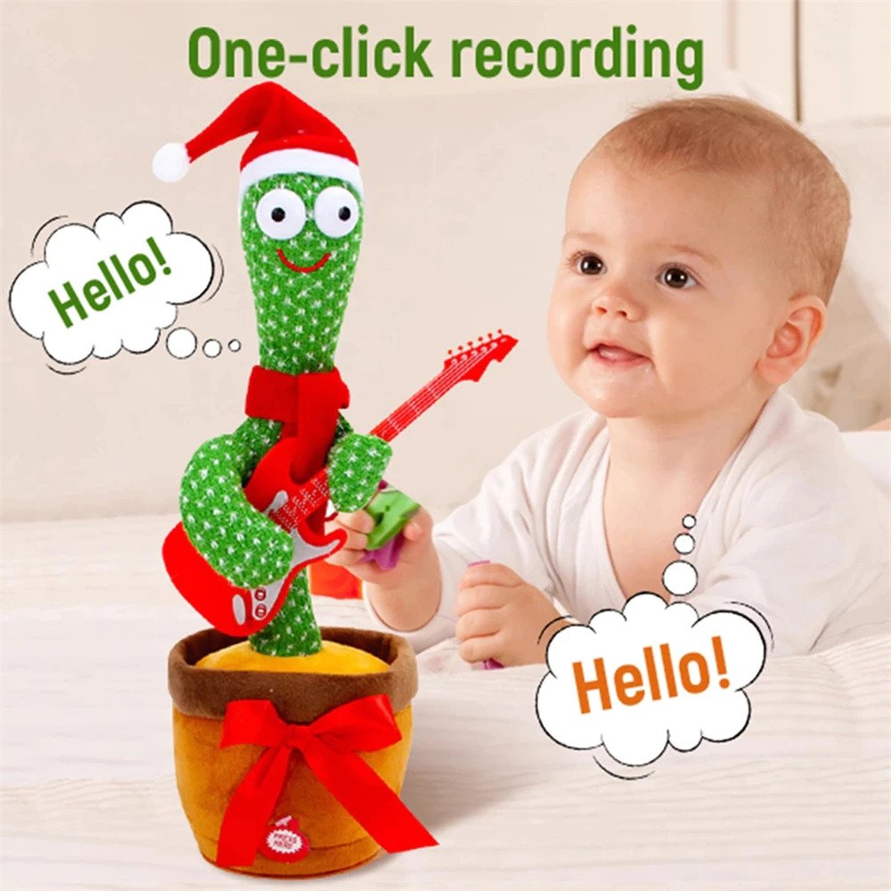 XMAS Funky Cactus - Χριστουγεννιάτικο Παιδικό Παιχνίδι Κάκτος που Χορεύει, Τραγουδάει & Επαναλαμβάνει - Dancing & Singing Cactus